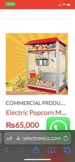 Popcorne candy flows shawarma chicken cutter pizza oven commercial