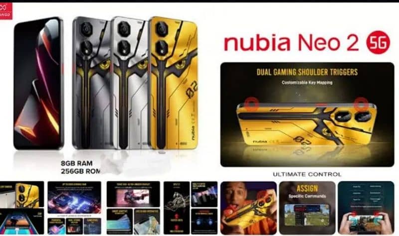 GRAND DEAL ZTE NUBIA NEO 2 5G 8+8 16GB/256GB BOX PACK 1 YR WARRANTY 0