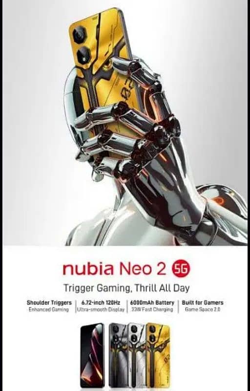 GRAND DEAL ZTE NUBIA NEO 2 5G 8+8 16GB/256GB BOX PACK 1 YR WARRANTY 2