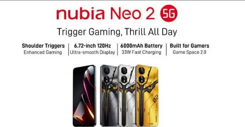 GRAND DEAL ZTE NUBIA NEO 2 5G 8+8 16GB/256GB BOX PACK 1 YR WARRANTY 4