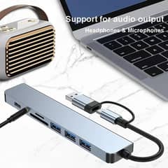 USB HUB With Splitter Card Reader, USB C Port Docking Station Usb Dock