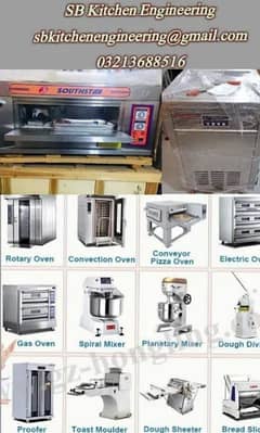 Pizza ovenin Pakistan , Coffee machine, Fryers , Dogh mixer , Stoves