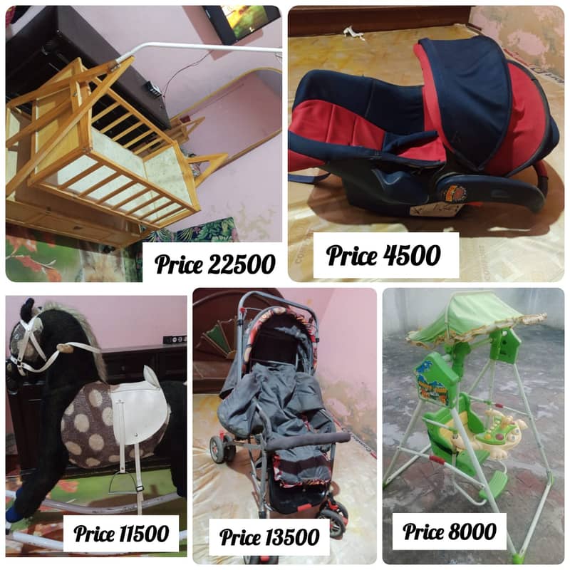 Kids Pram | Baby Stroller | Baby Cot | Kids High Chair | Horse Rocker 0