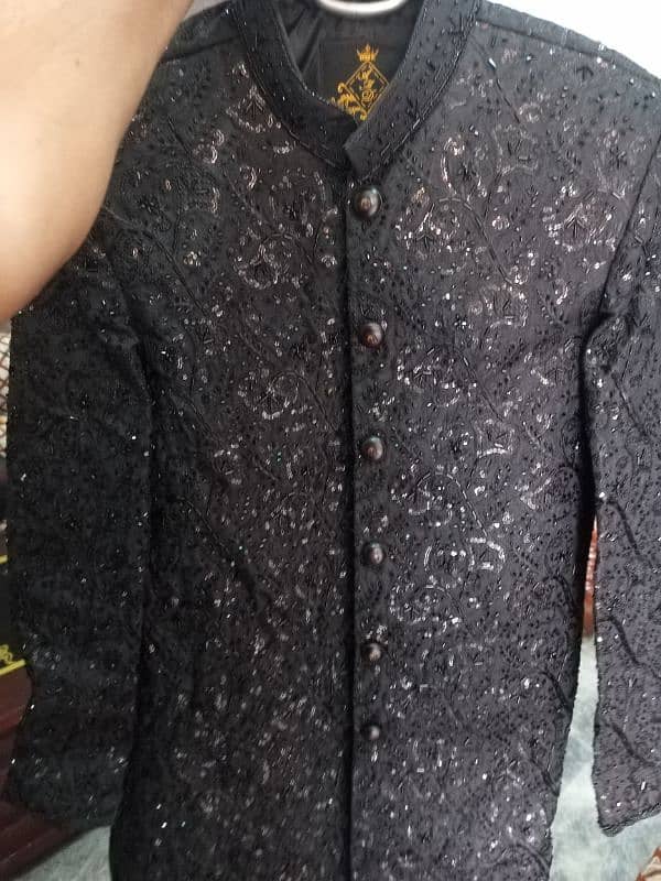 Sherwani Black colour New Condition 1