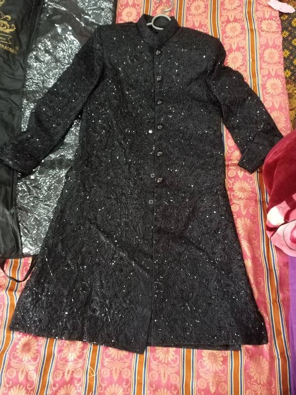 Sherwani Black colour New Condition 2