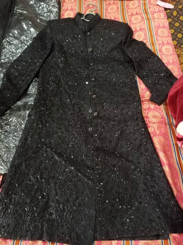 Sherwani Black colour New Condition 3