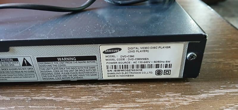 original Samsung DVD player made in Indonesia 2