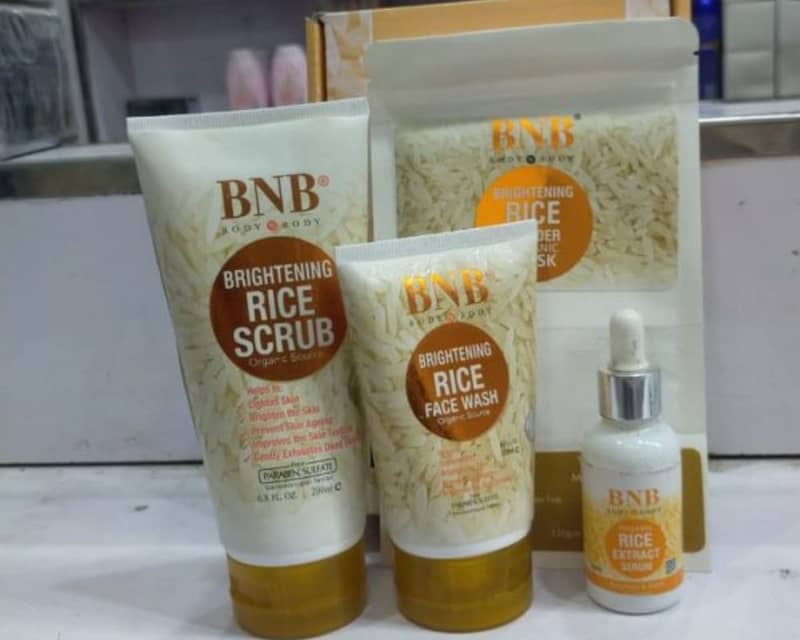 Bnb-rice Whitening And Glowing Facial Kit Face Wash, Scrub, Mask. 0