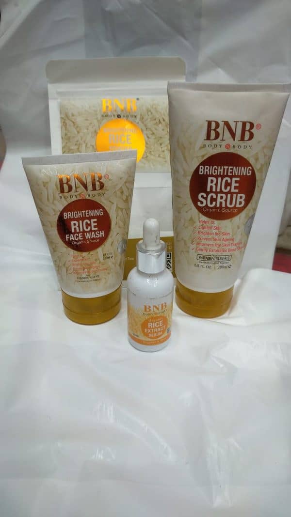 Bnb-rice Whitening And Glowing Facial Kit Face Wash, Scrub, Mask. 1