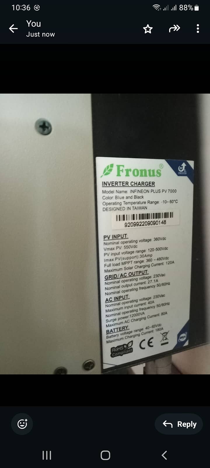 Fronus pv7000 for sale 2