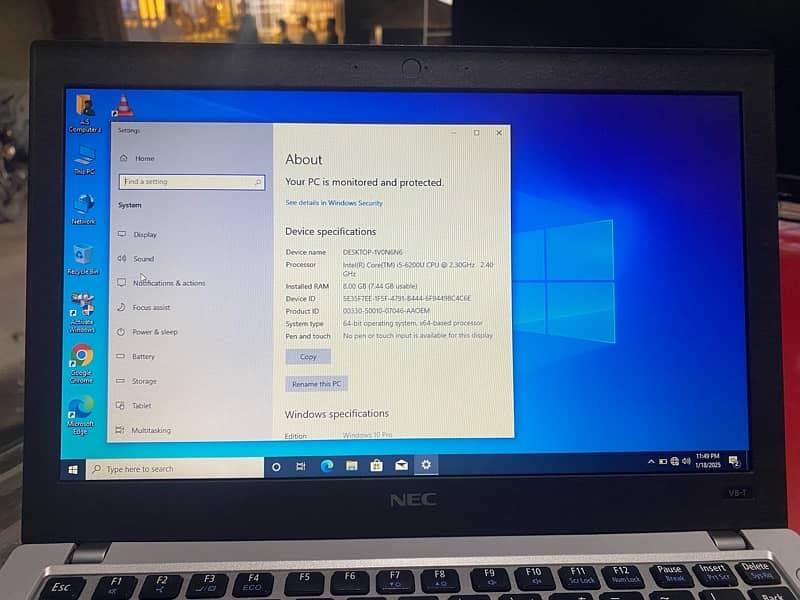 NEC Lap top  i. 5 6th Genration  8Gb  256GB 5