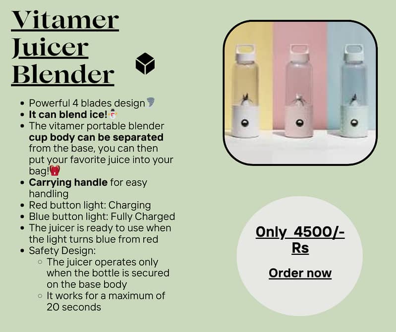 vitamer chargeable mixer 0