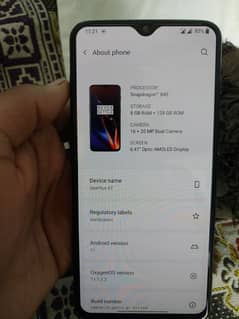 OnePlus 6T 8GB 128GB dual pta