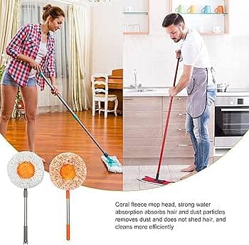 Multifunctional Extendable Wall Cleaning Mop, 360°Rotatable Adjustable 4