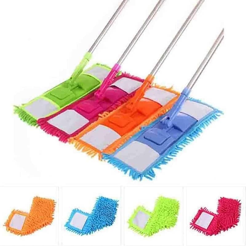 Mop, Floor Cleaner Home Cleaning Supply Flat Mop Microfiber Wet Dust 1