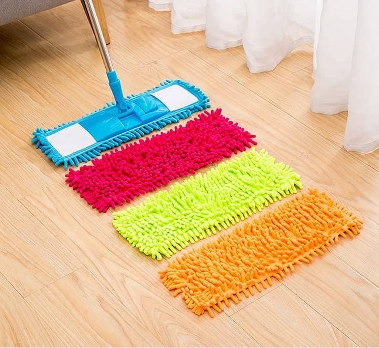 Mop, Floor Cleaner Home Cleaning Supply Flat Mop Microfiber Wet Dust 3