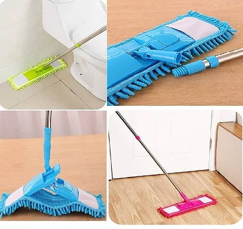 Mop, Floor Cleaner Home Cleaning Supply Flat Mop Microfiber Wet Dust 6