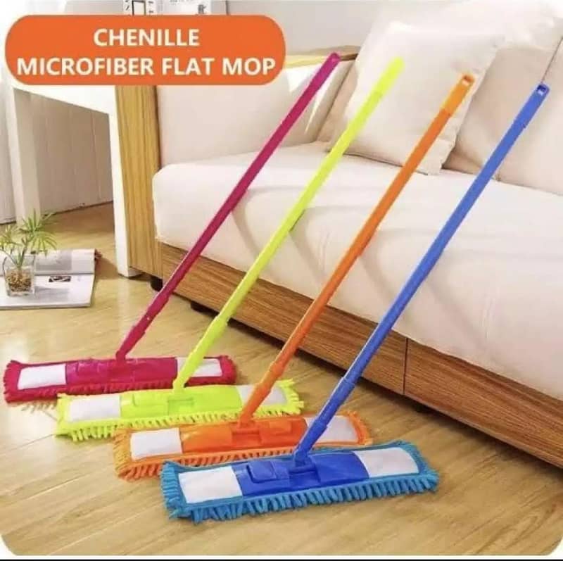 Mop, Floor Cleaner Home Cleaning Supply Flat Mop Microfiber Wet Dust 11