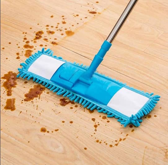 Mop, Floor Cleaner Home Cleaning Supply Flat Mop Microfiber Wet Dust 12