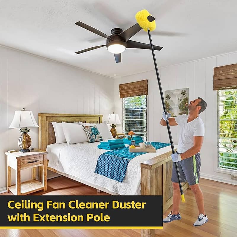 DusterMicrofiber Fan Duster Telescoping Extension Pole Washable Dust 4