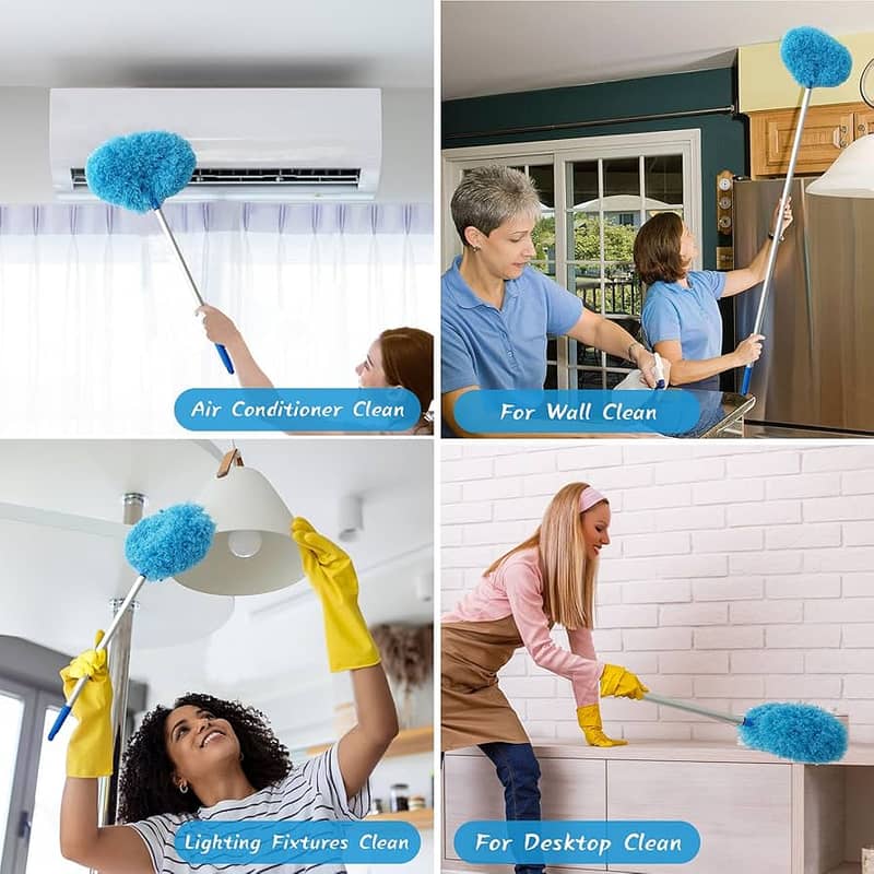 DusterMicrofiber Fan Duster Telescoping Extension Pole Washable Dust 5