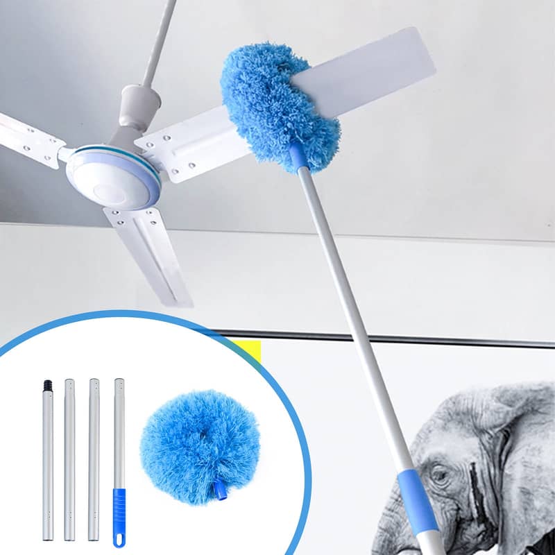 DusterMicrofiber Fan Duster Telescoping Extension Pole Washable Dust 6