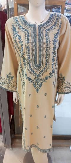 2 piece embroidered suit stitch in sale