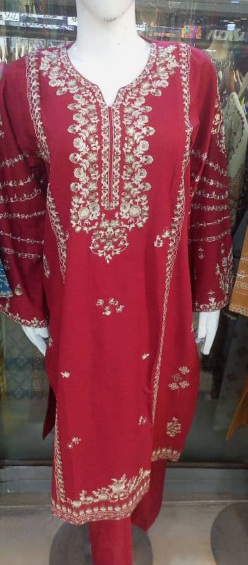 2 piece embroidered suit stitch in sale 5