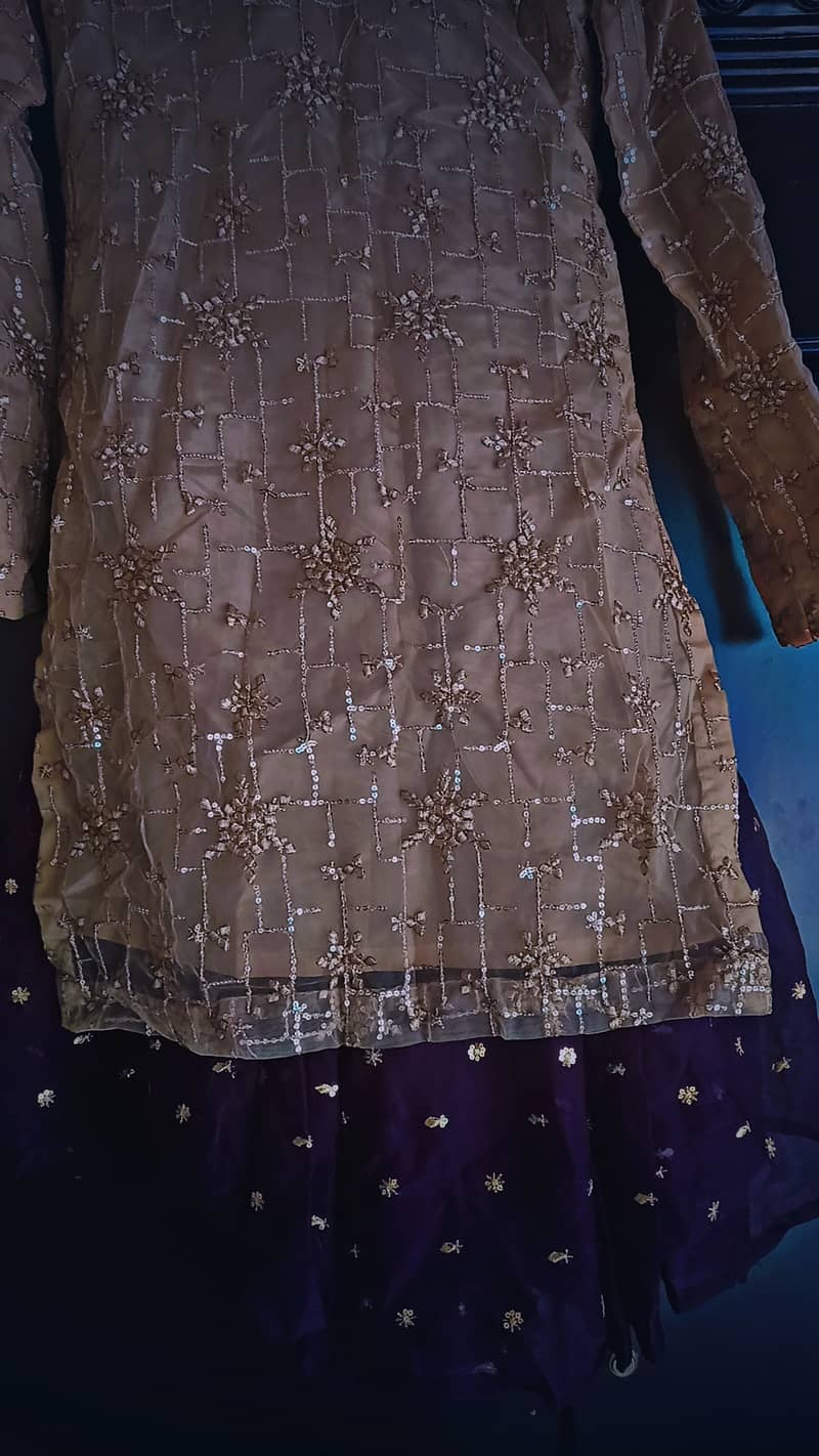 Shirt with purple gharara 3