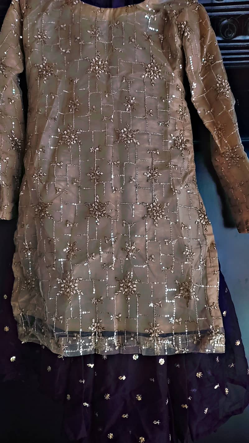 Shirt with purple gharara 5