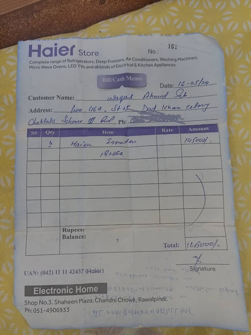 Haier 1 season used AC in excellent condition 0