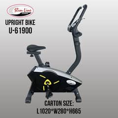 slimline exercise upriht magnetic bike cycle gym and fitness machine