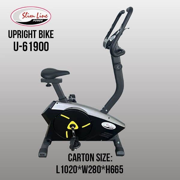 slimline exercise upriht magnetic bike cycle gym and fitness machine 0