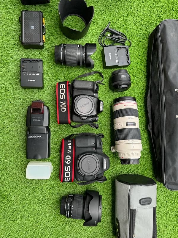 Canon EOS 6D Mark II & 70D DSLR Cameras with Lenses & Accessories 13