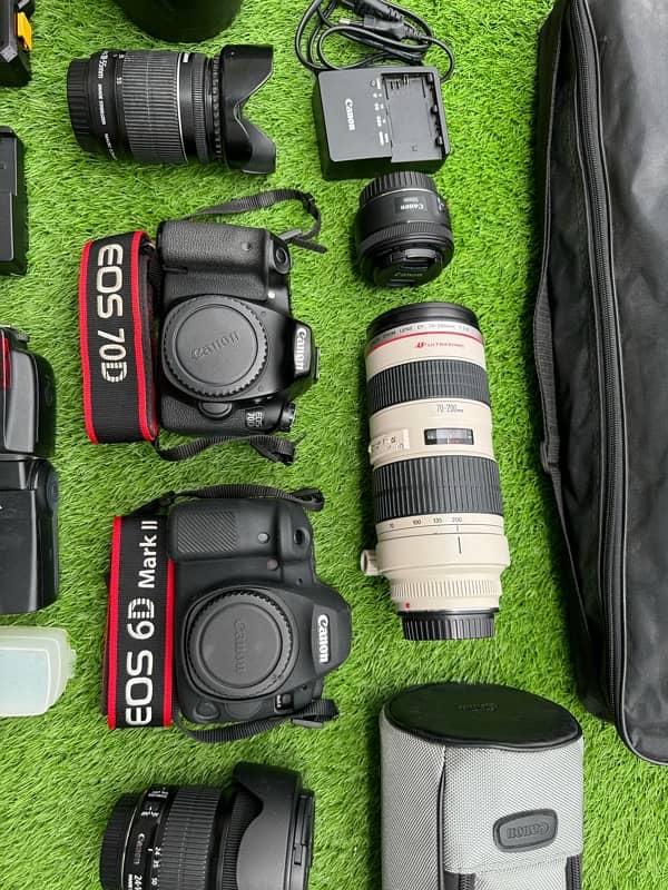 Canon EOS 6D Mark II & 70D DSLR Cameras with Lenses & Accessories 14