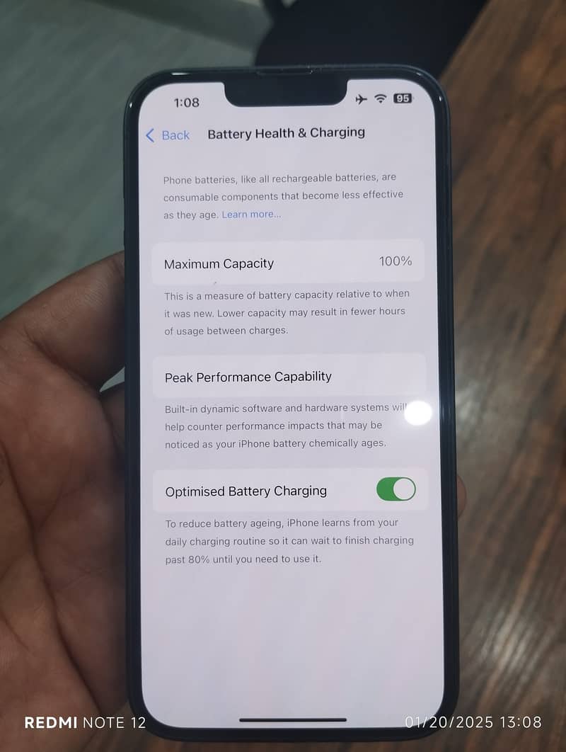 Apple iPhone 13 JV Battery health is at 100% 4