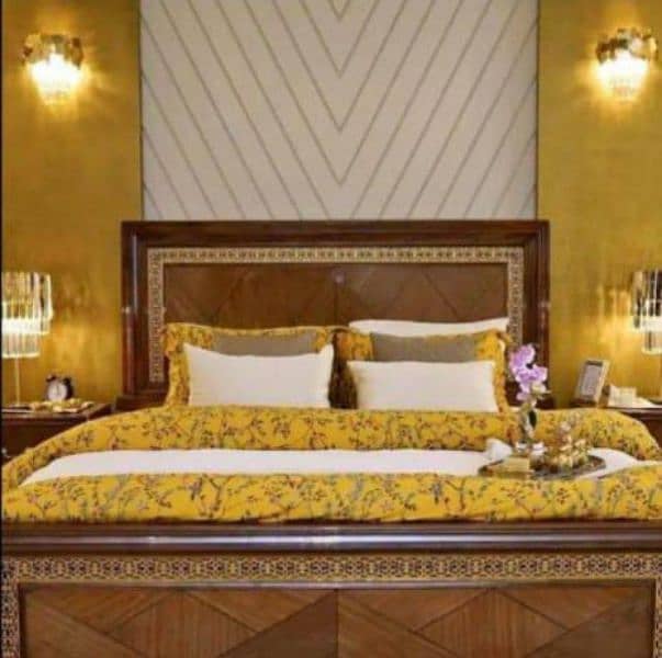 bed set / king size bed set / sheesham wood bed set / dressing table 6