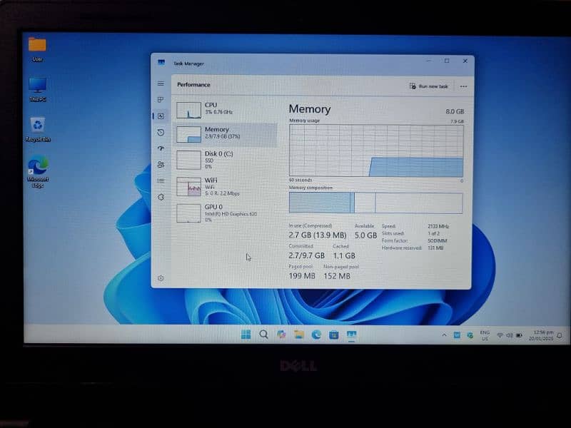 Dell Vostro i7-7th Gen 8 GB Ram 256 SSD Windows 11 laptop 5