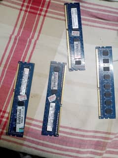 4 X 2gb Ddr3  PC ram sticks (8gb total)