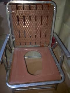 bathroom using chair