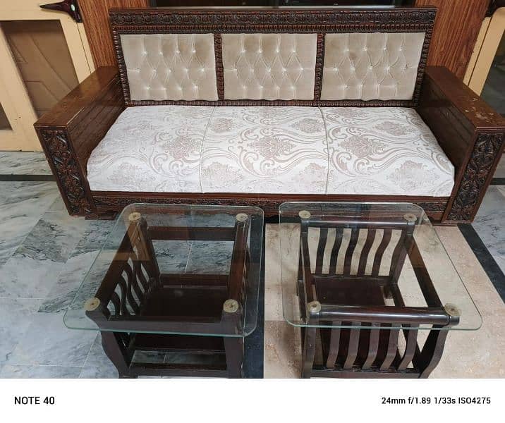 sofa set with tables in 10 by 10 condition 4