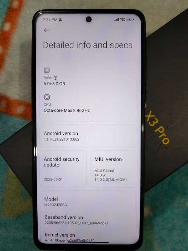 Poco x3 pro 6+5gb 128gb all ok with original box 5