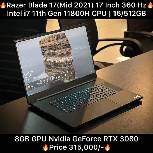 Razer Blade 17(Mid 2021) 17" 360Hz  i7 11th Gen 11800H CPU | 16/512GB 0