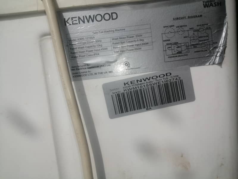 Kenwood washing machine with spinner attached 4