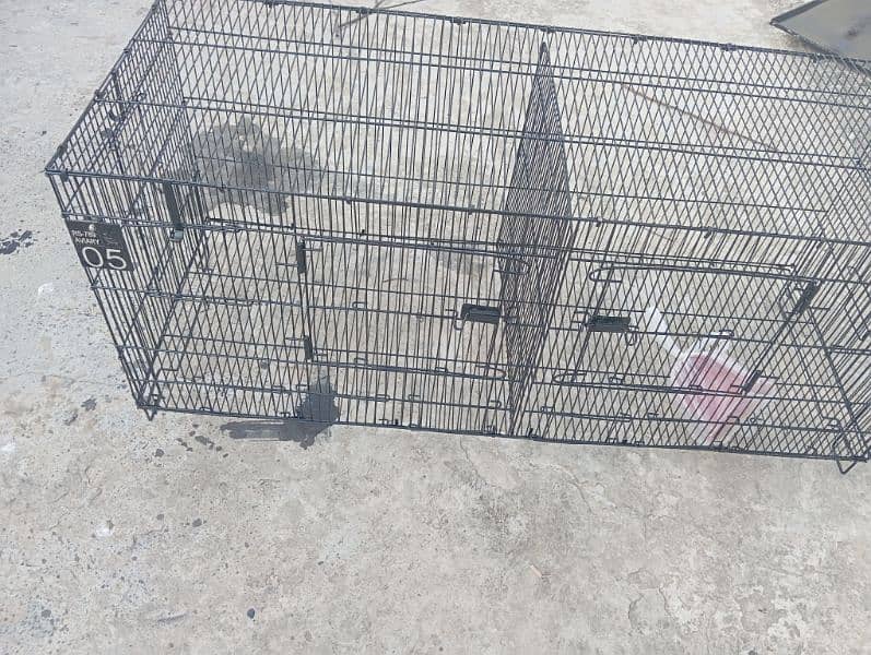 48/48/18 size 1 portion 2 partition cage for sale just 2 month used 0