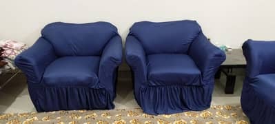 5 seater blue color sofa set ,only interested person contact us