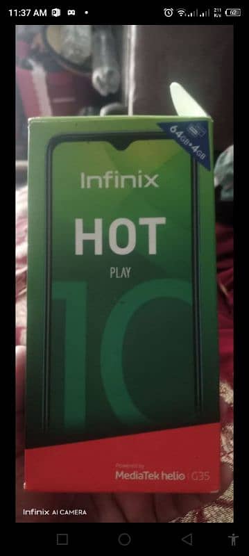 Infinix Hot Ten Play Mobil Blu caler 2