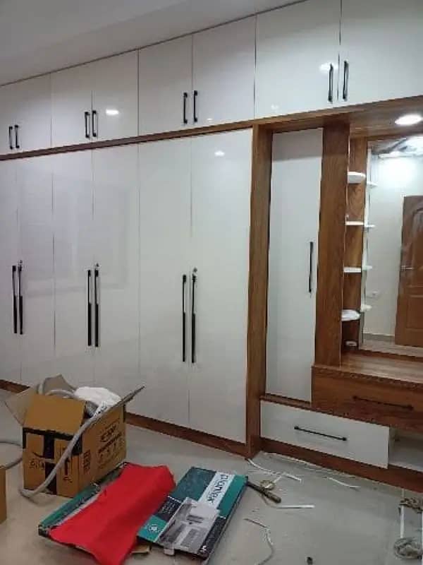 almari | wardrobe | glass door cabinet style cupboard | interior work 15