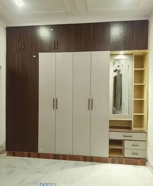 almari | wardrobe | glass door cabinet style cupboard | interior work 16