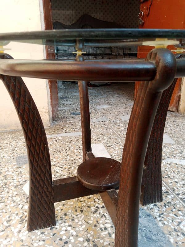 Beautiful Wooden table set beautiful design original lakadi table set 13